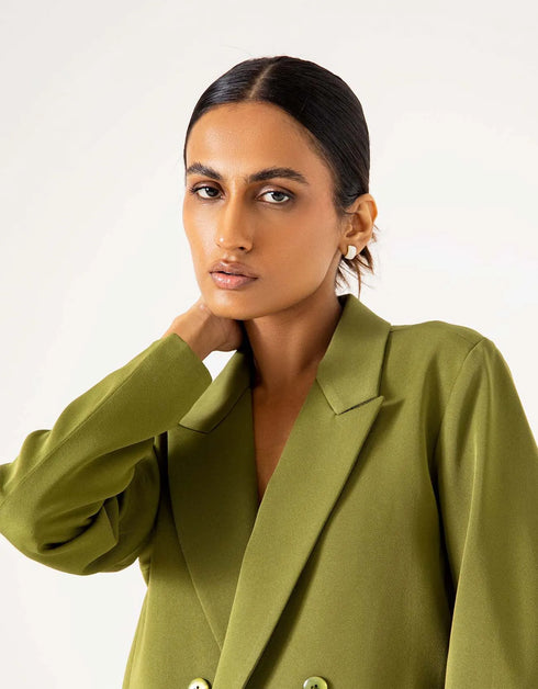 TAILORED OVERSIZED PANAMA BLAZER